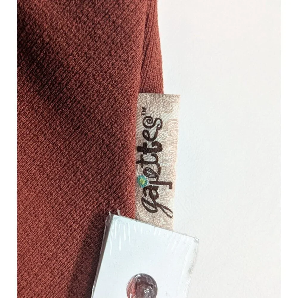 Gajettes Handmade Aline Boho Skirt Size Small Burnt Orange And Stretch Waist